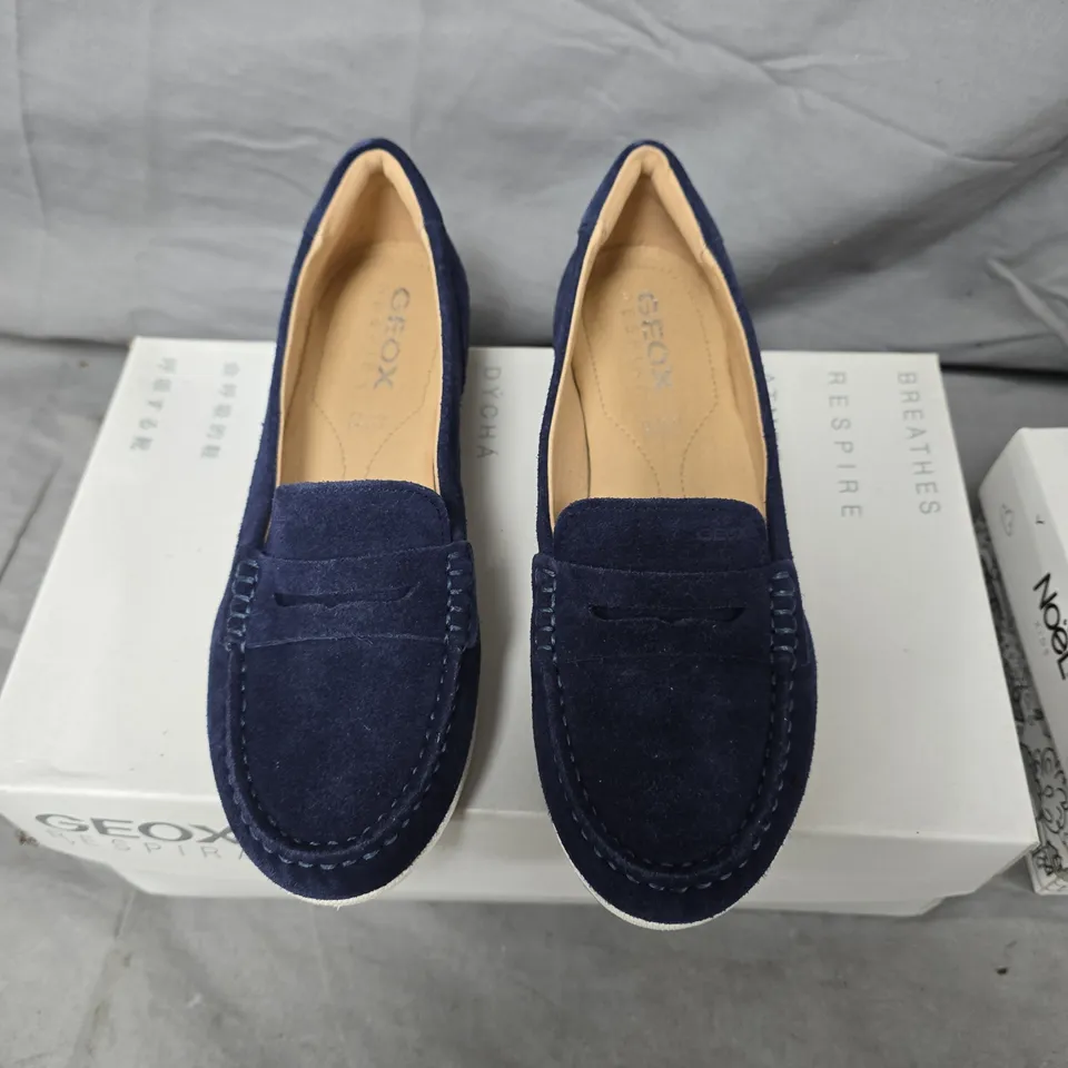 GEOX VEGA MOC A SUEDE – BLUE, WOMEN'S LOAFERS (EU 36 / UK 3)