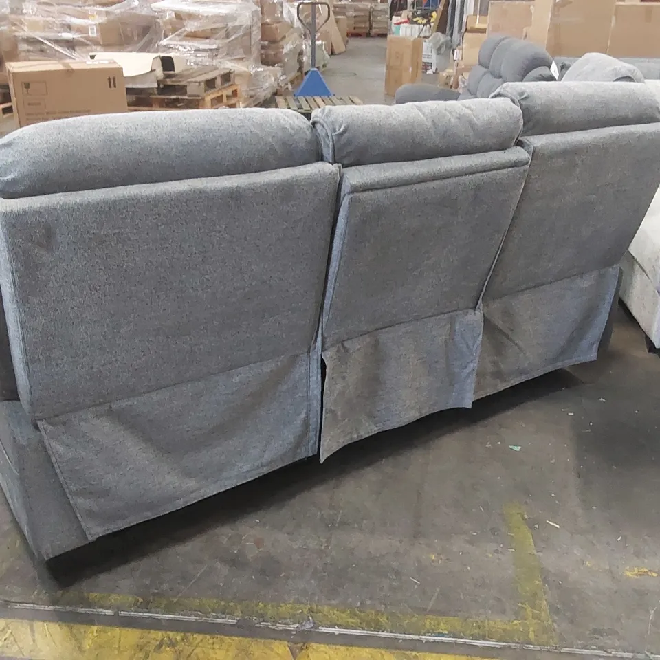 QUALITY DESIGNER FABRIC UPHOLSTERED MANUAL RECLINING SOFA 