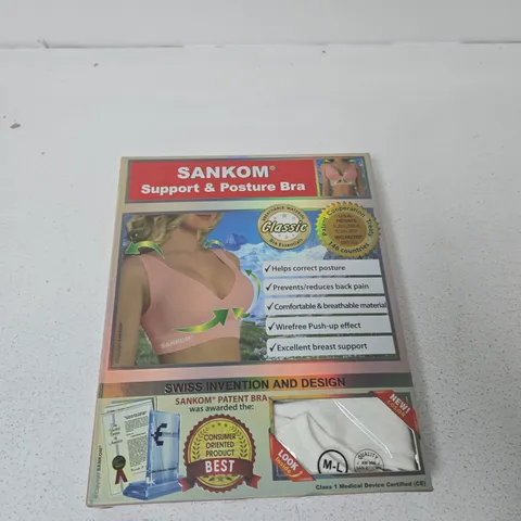 SANKOM SUPPORT & POSTURE BRA β WOMEN'S PINK POSTURE BRA (M-L)