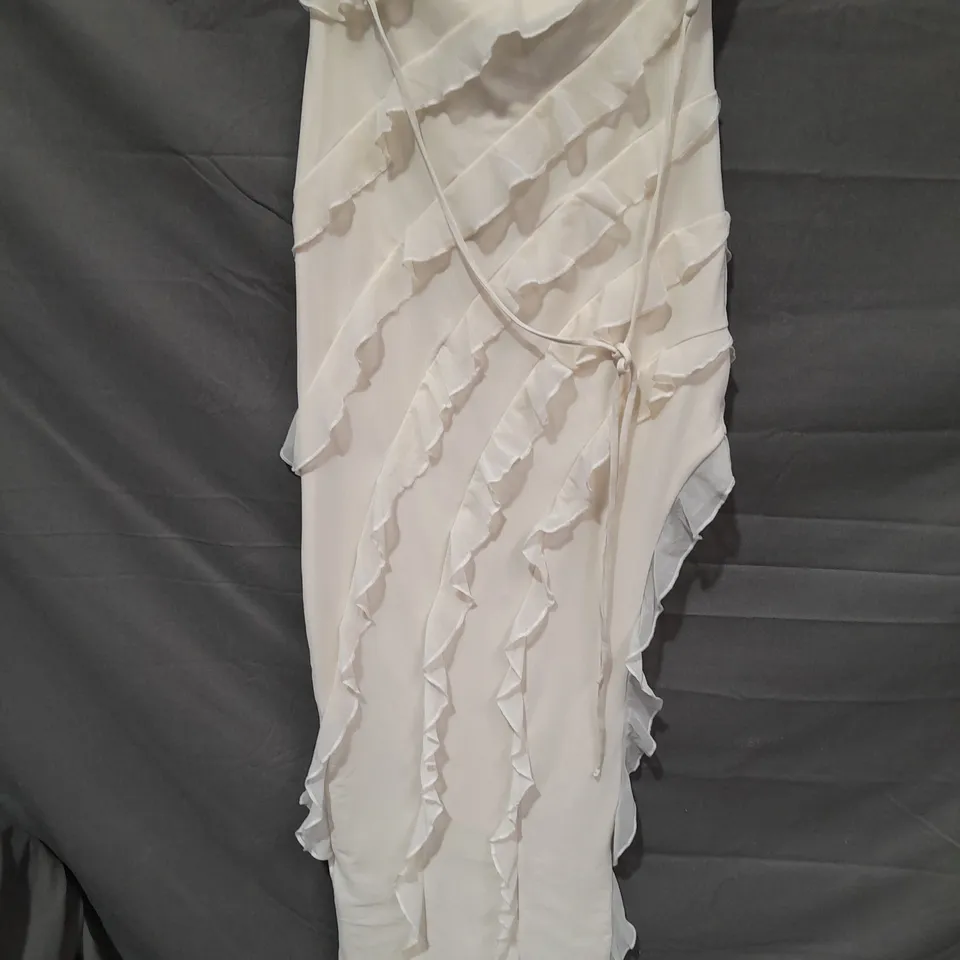 OH POLLY IVORY TIERED DRESS - UK 10