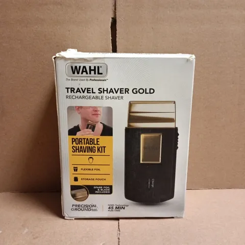 BOXED WAHL TRAVEL SHAVER GOLD – RECHARGEABLE SHAVER