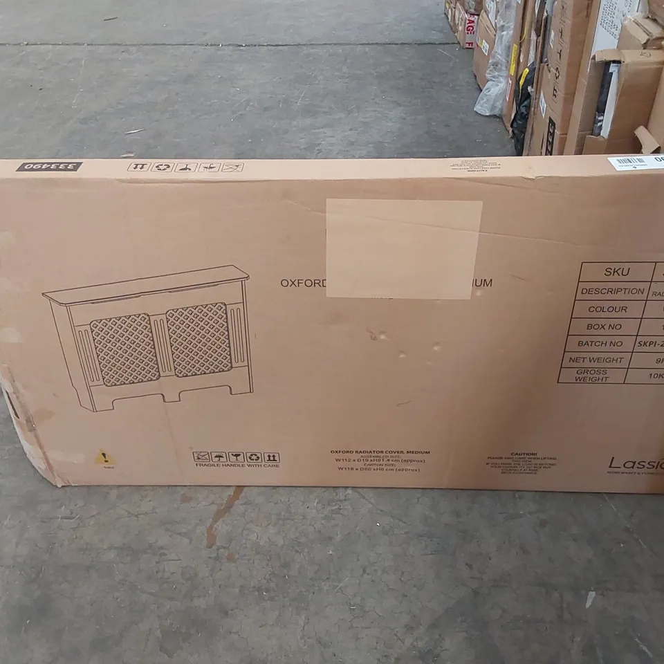 BOXED OXFORD RADIATOR COVER MEDIUM - WHITE