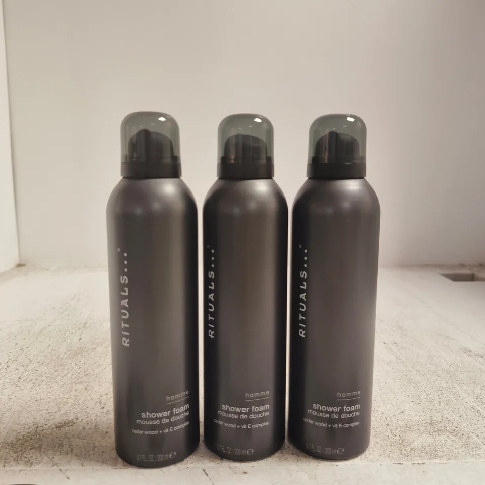 RITUALS HOMME SHOWER FOAM 3X 200 ML VALUE SET