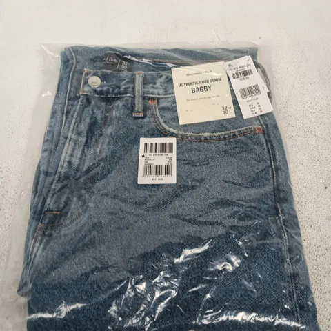 ABERCROMBIE & FITCH AUTHENTIC RIGID DENIM BAGGY JEANS β UK 32 X 30