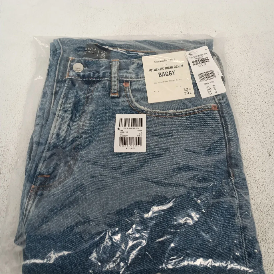 ABERCROMBIE & FITCH AUTHENTIC RIGID DENIM BAGGY JEANS – UK 32 X 30