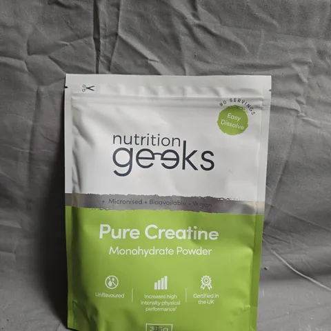 NUTRITION GEEKS PURE CREATINE MONOHYDRATE POWDER – 315G