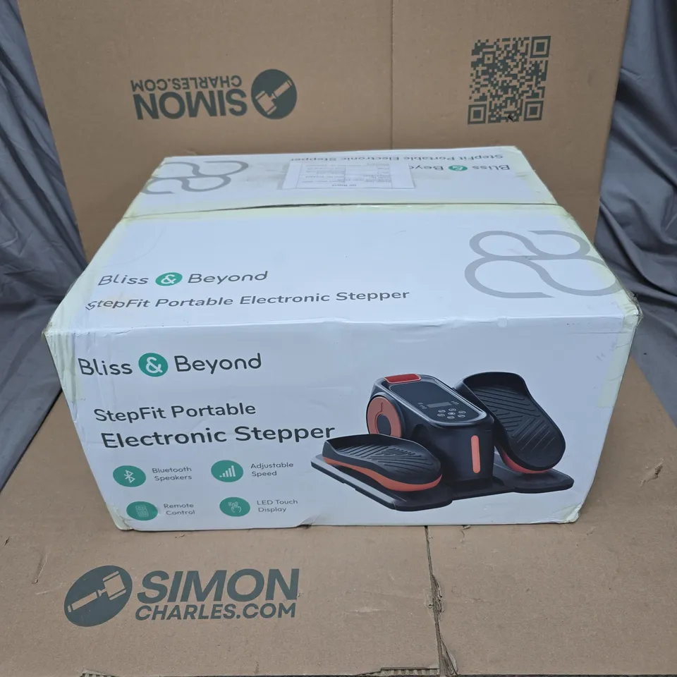 BLISS AND BEYOND STEPFIT PORTABLE ELECTRONIC STEPPER BOXED