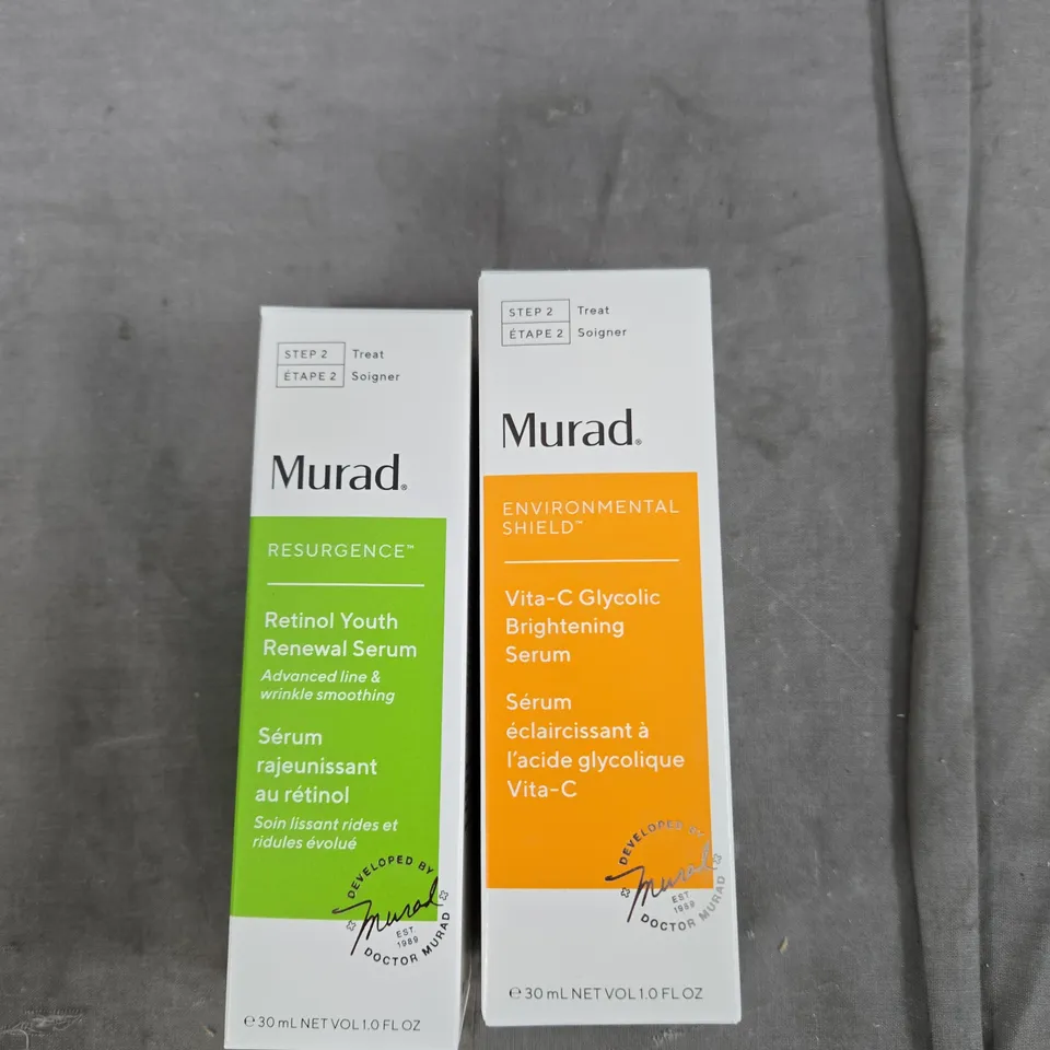 MURAD RESURGENCE RETINOL YOUTH RENEWAL SERUM + MURAD ENVIRONMENTAL SHIELD VITA-C GLYCOLIC BRIGHTENING SERUM (SET OF 2) – 30 ML EACH