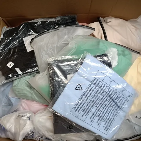 APPROXIMATELY 30 ASSORTED CLOTHING ITEMS IN VARIOUS SIZES, STYLES & COLOURS TO INCLUDE BRANDS SUCH AS FRESNCH TOAST, EDIKTED, ETC - COLLECTION ONLY