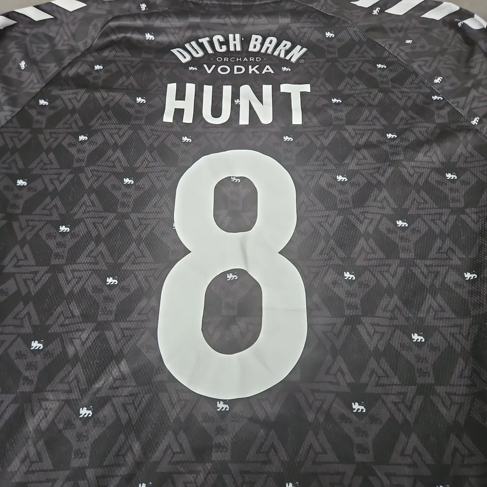 YORK CITY FC HUMMEL FOOTBALL SHIRT – 8 HUNT - SIZE UNSPECIFIED