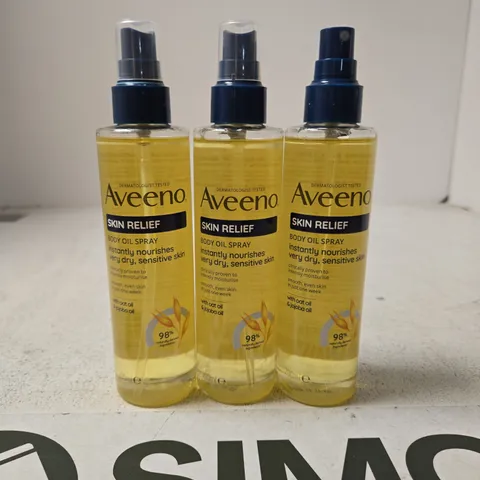 AVEENO SKIN RELIEF BODY OIL SPRAY 200ML β SET OF 3
