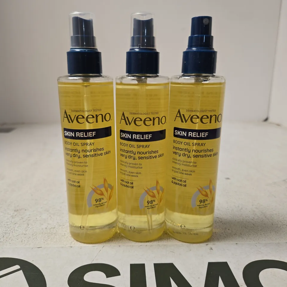 AVEENO SKIN RELIEF BODY OIL SPRAY 200ML – SET OF 3