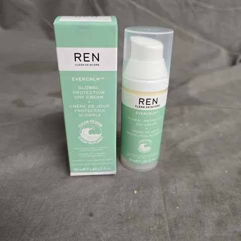 BOXED REN CLEAN SKINCARE EVERCALM GLOBAL PROTECTION DAY CREAM 50ML