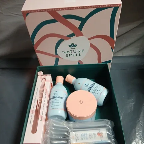 NATURE SPELL HAIR CARE GIFT SET – BOND REPAIR BOTTLES & ACCESSORIES