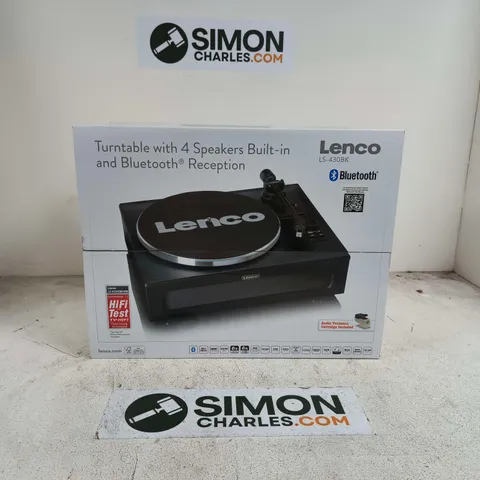 LENCO LS-430BK BLUETOOTH TURNTABLE WITH BUILT IN SPEAKERS