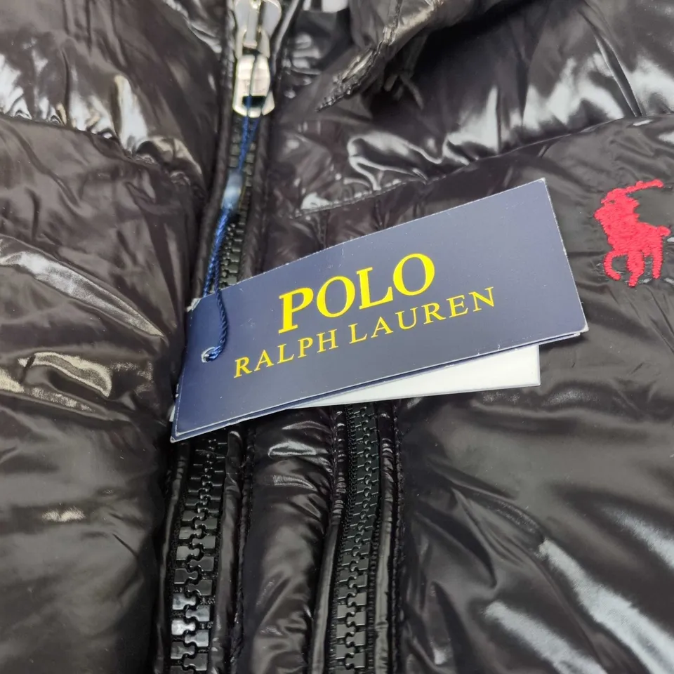 POLO RALPH LAUREN BLACK QUILTED PUFFER JACKET