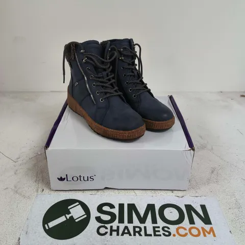 LOTUS NAVY ANKLE BOOTS – UK 6
