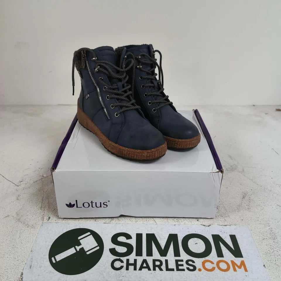LOTUS NAVY ANKLE BOOTS – UK 6 