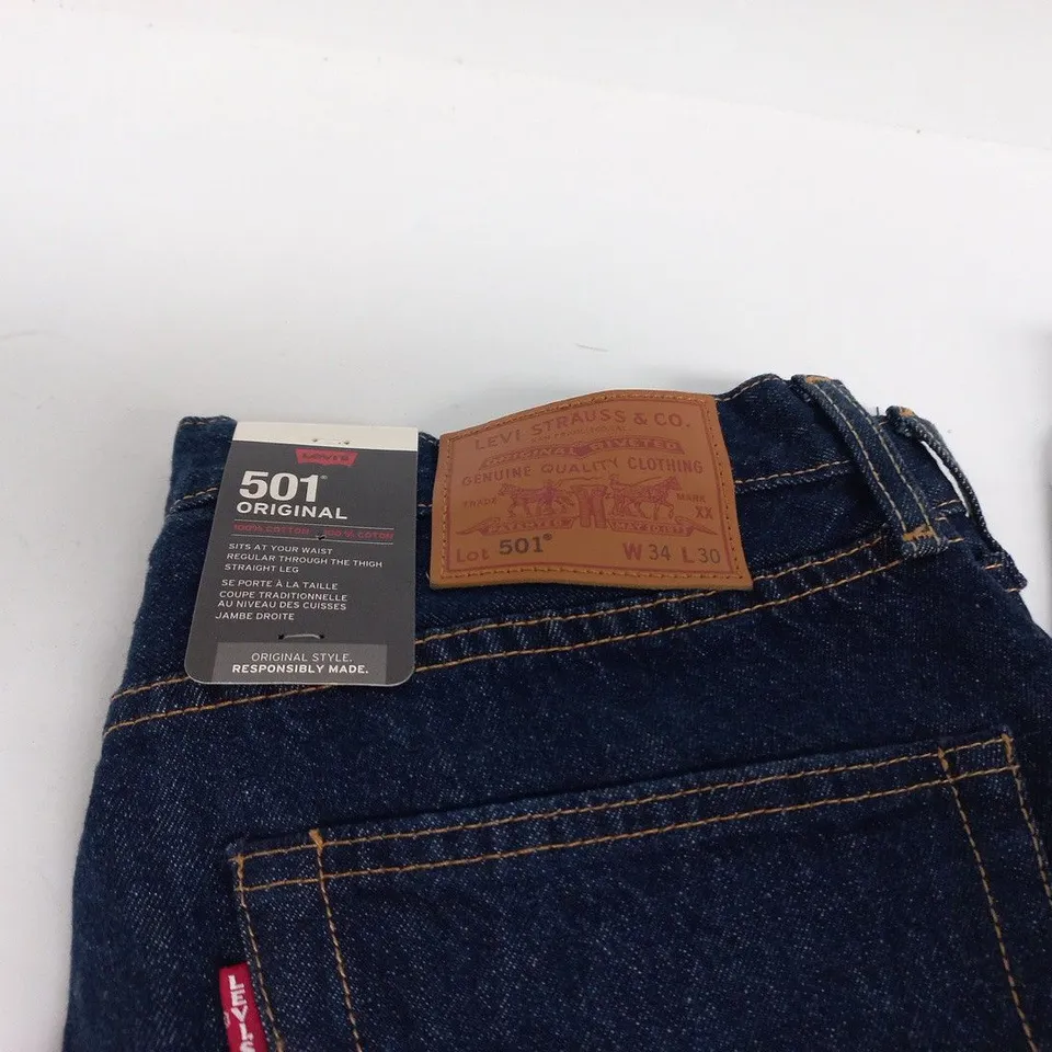 LEVI'S 501 ORIGINAL JEANS – DARK INDIGO, UK 34 X 30