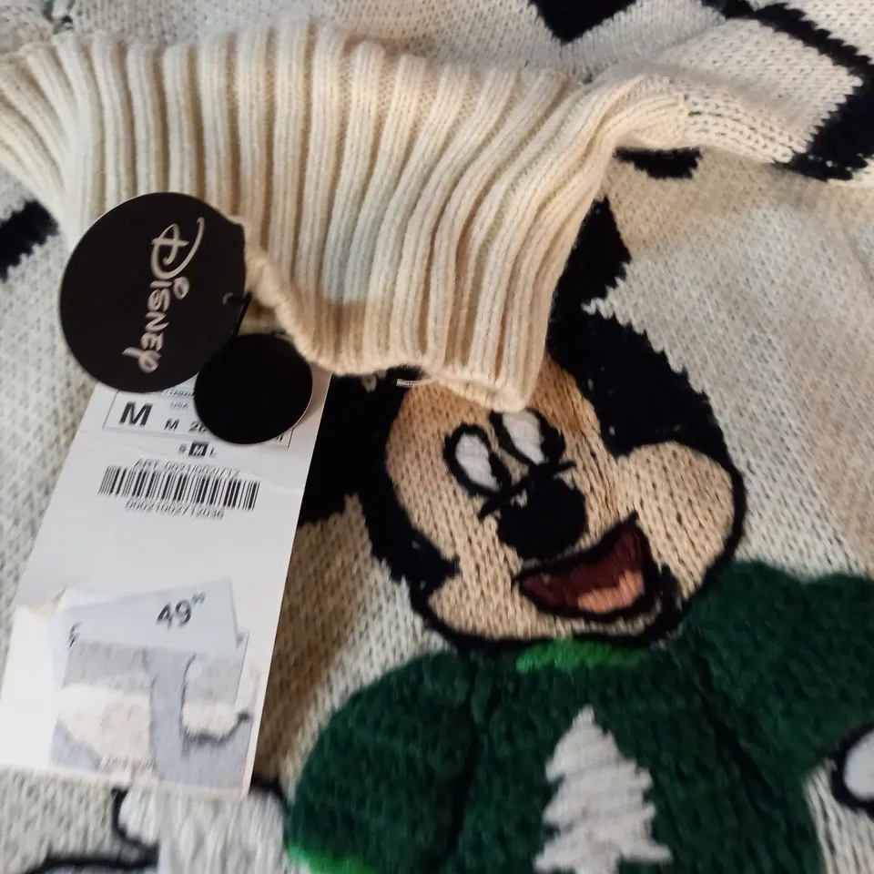 ZARA MICKEY MOUSE THEMED KNITTED JUMPER - M
