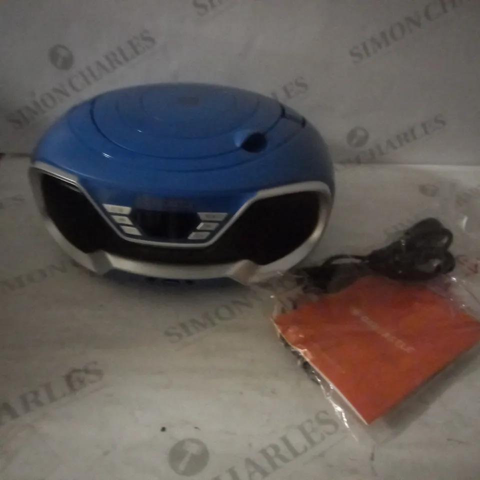 OAKCASTLE CD200 BLUE BLUETOOTH BOOMBOX - BOXED RRP £39.99
