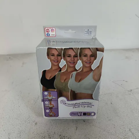 BOXED COMFORTISSE PUSH UP BRA 3 PACK - MEDIUM
