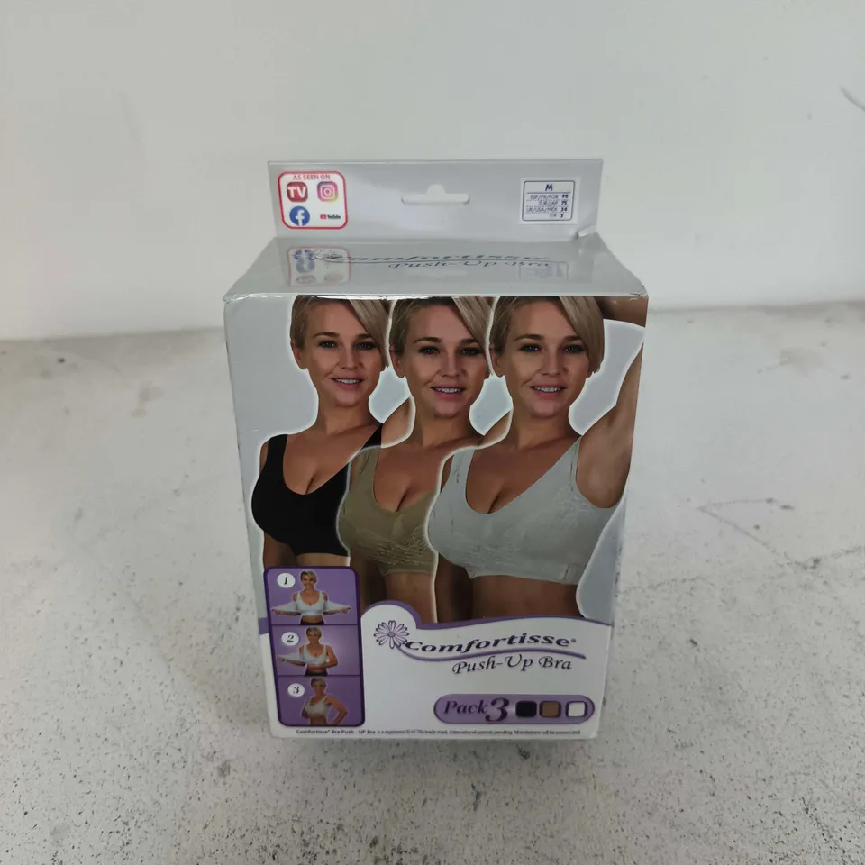 BOXED COMFORTISSE PUSH UP BRA 3 PACK - MEDIUM