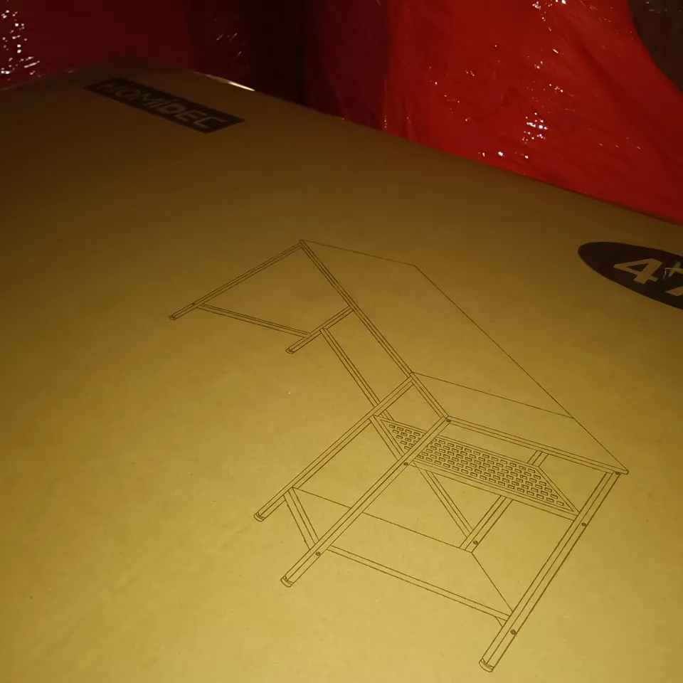 PALLET OF ASSORTED ITEMS TO INCLUDE BOXED EVE MATTRESS AND 47" HOMEDIC DESK