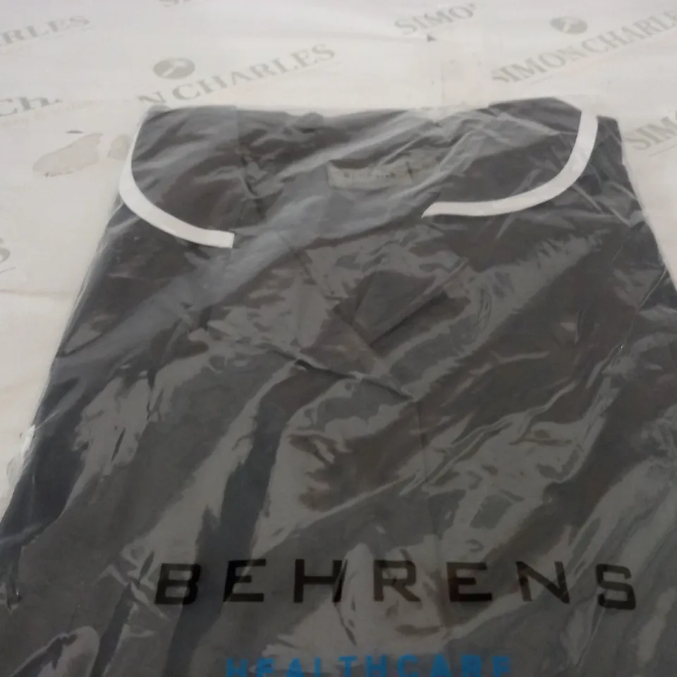 BEHRENS FEMALE TUNIC PRINCESS SEAM IN STORM GREY/WHITE TRIM - SIZE 12