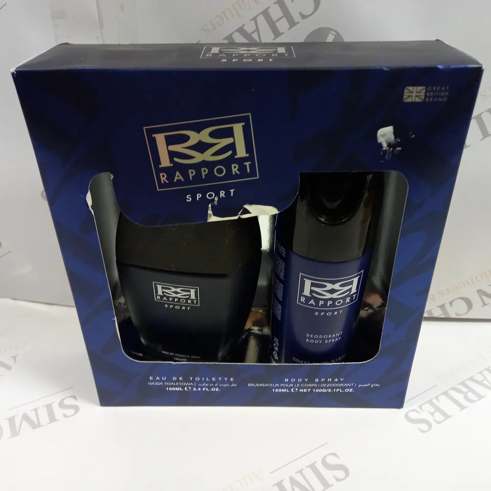 BOXED RAPPORT SPORT EAU DE TOILETTE SPRAY 100ML GIFT SET