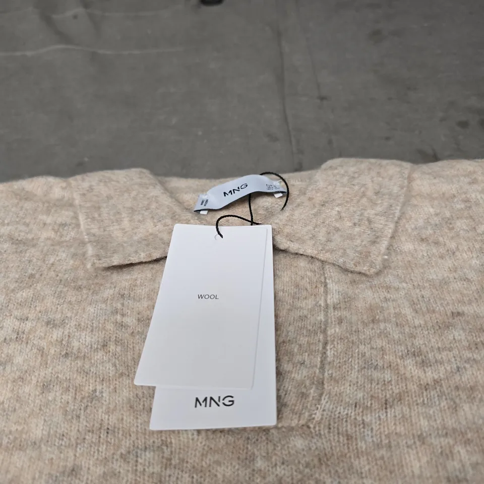 MANGO WOMEN'S BEIGE WOOL KNIT SWEATER – TAGS ATTACHED SIZE SMALL