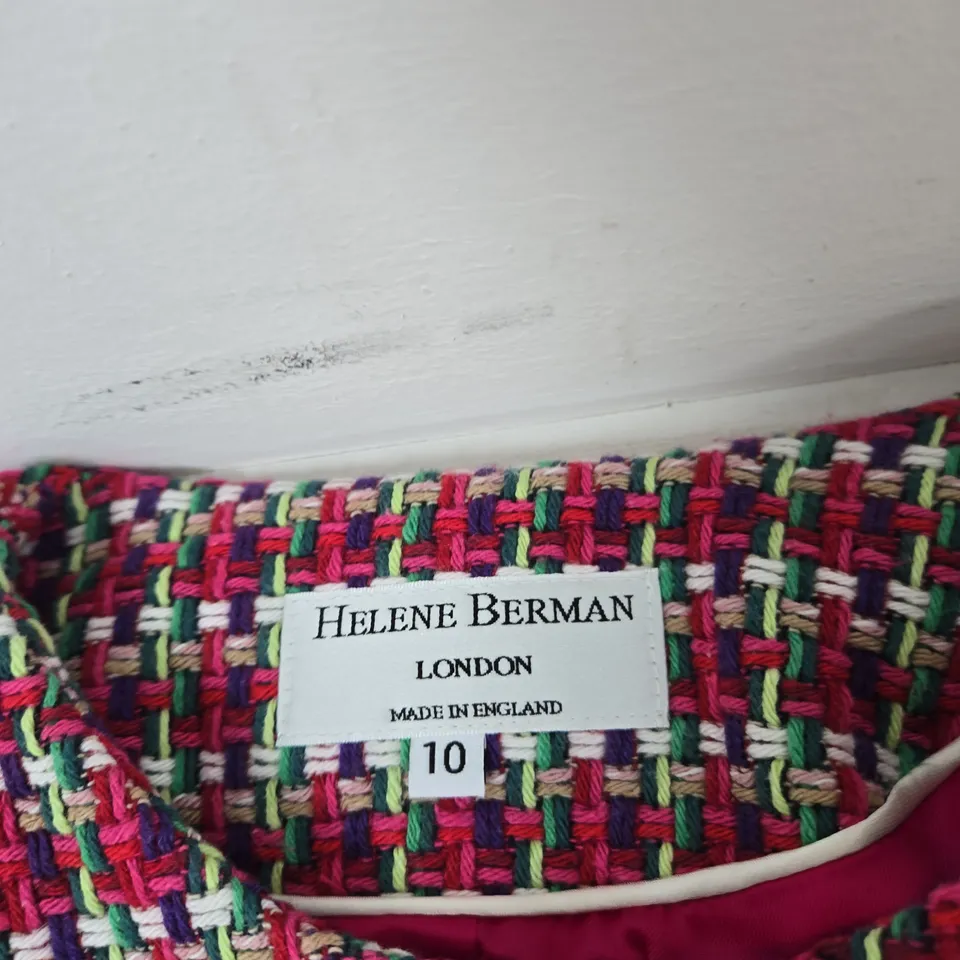 HELENE BERMAN LONDON WOMEN'S JACKET, UK SIZE 10, MADE IN ENGLAND