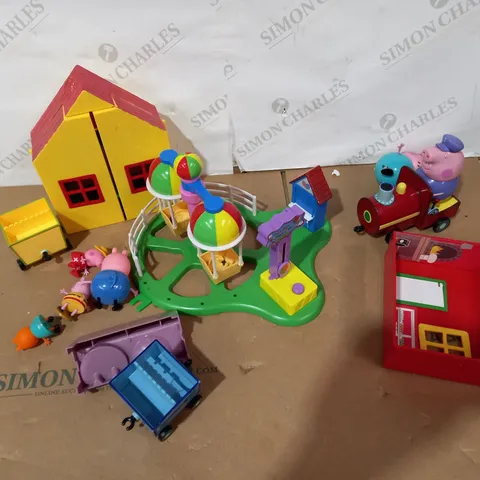 LOT OF ASSORTED BABY'S TOYS TO INCLUDE PEPPA PIG, FAIR GROUND ETC