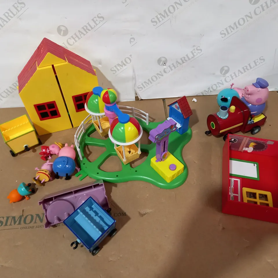 LOT OF ASSORTED BABY'S TOYS TO INCLUDE PEPPA PIG, FAIR GROUND ETC