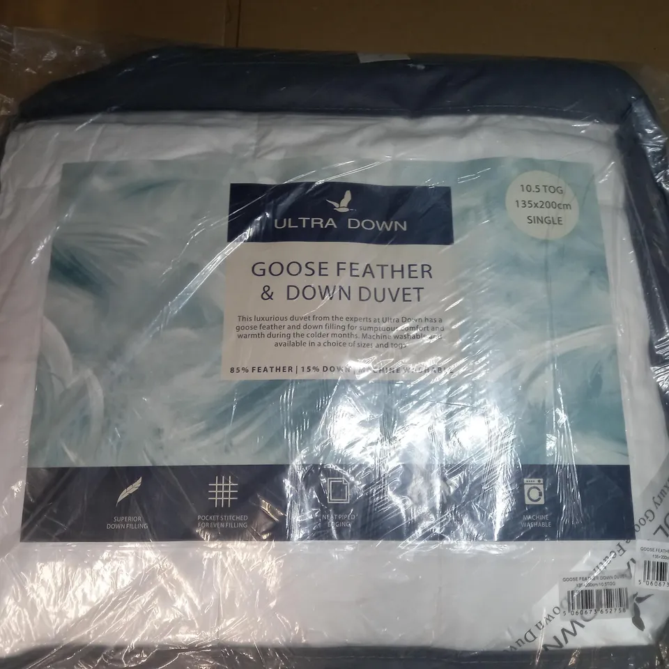 ULTRA DOWN GOOSE FEATHER & DOWN DUVET - 10.5 TOG, 135X200CM, SINGLE