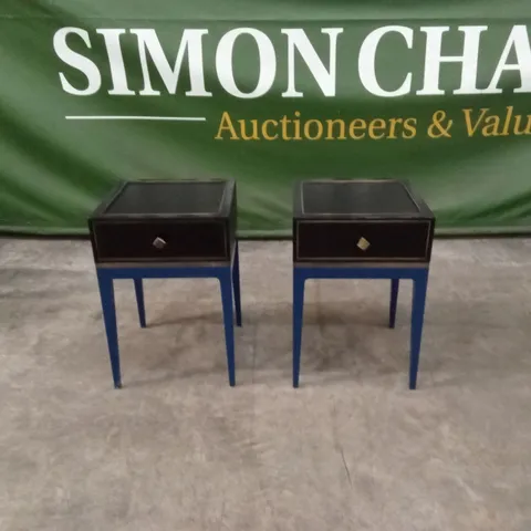 SET OF 2 QUALITY DESIGNER SMALL BEDSIDE TABLES