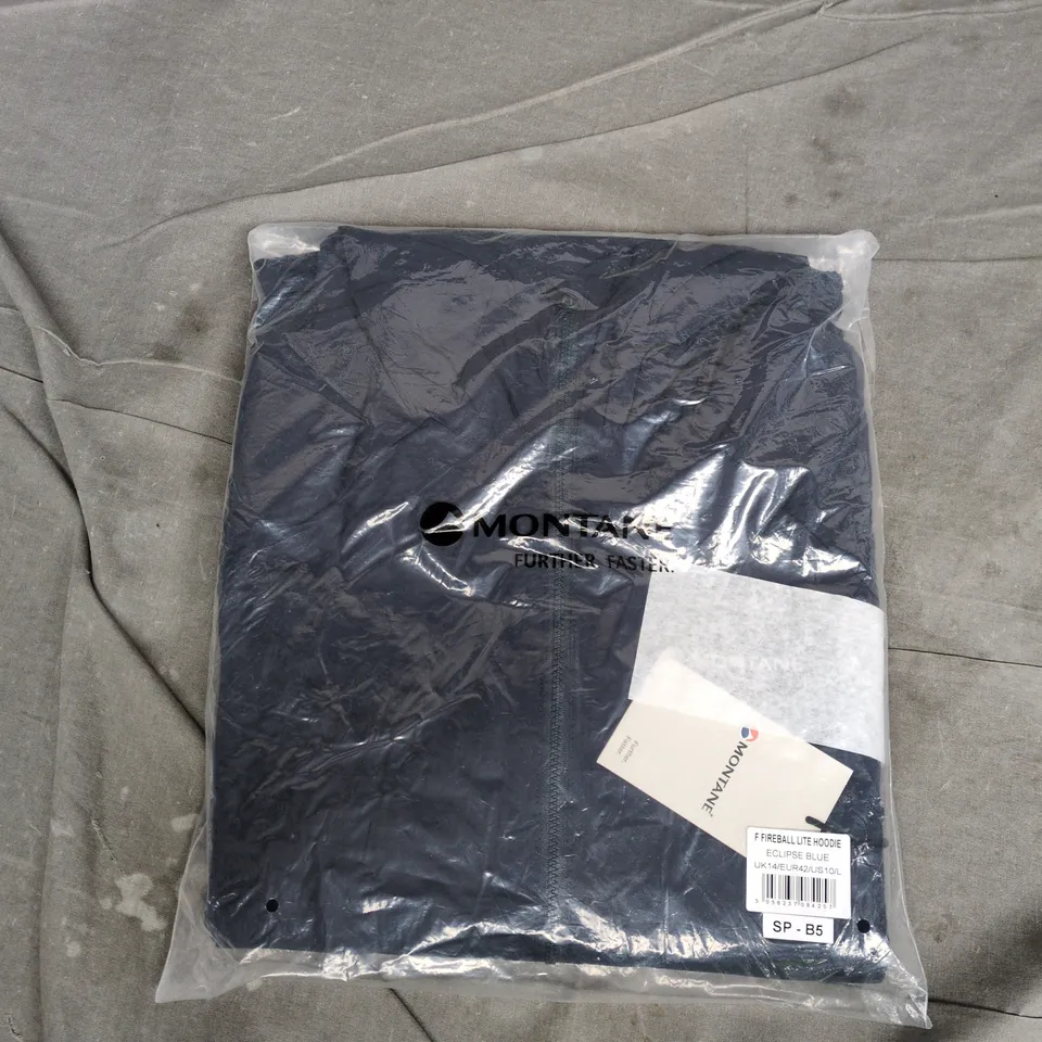 MONTANE F FIREBALL LITE HOODIE – ECLIPSE BLUE, UK 14 (EU 42 / US 10)
