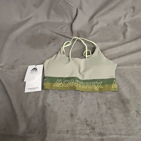 MONTIREX WOMENS ICON CONTRAST 2.0 BRA IN GREEN MIX SIZE XXS