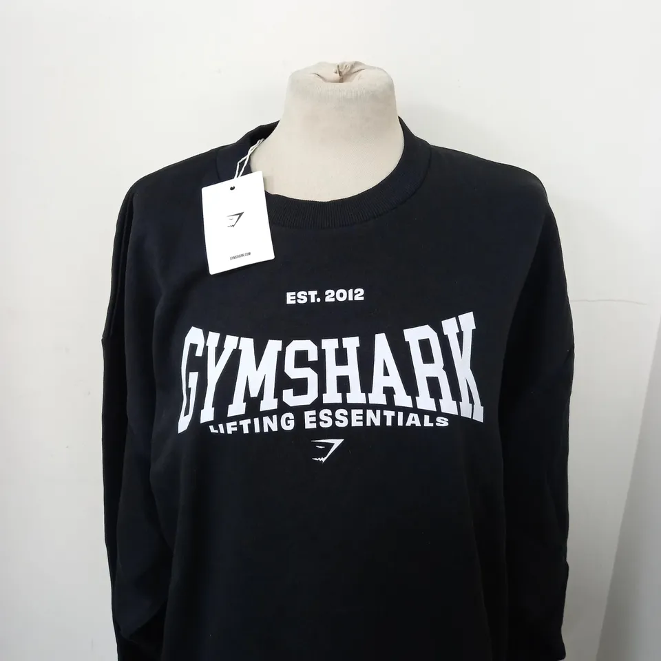 GYMSHARK LIFTING ESSENTIALS GRAPHIC OVERSIZED SWEATSHIRT SIZE M