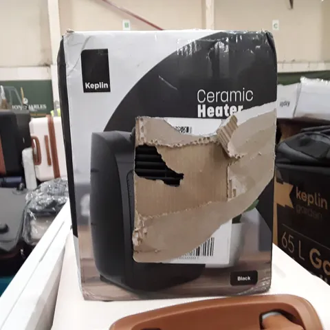 BOXED KEPLIN CERAMIC HEATER FAN BLACK COLOUR