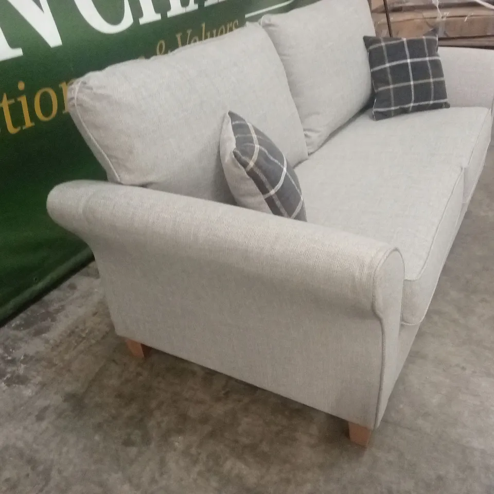 ALSOP 3 SEATER FABRIC SOFA - SILVER RRP £799