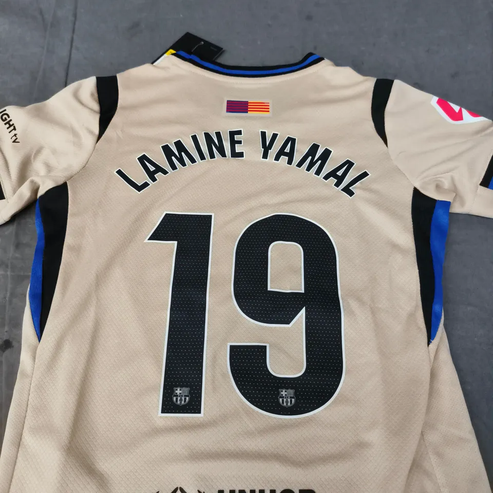 FC BARCELONA FOOTBALL JERSEY – YAMAL 19 - KIDS - SIZE 20
