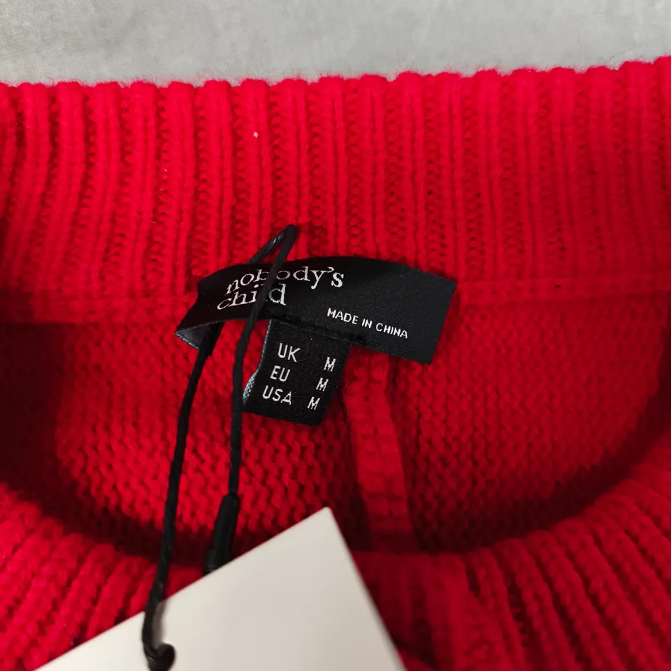 NOBODY'S CHILD RED CARDIGAN – WOMEN'S UK M (EU M, US M)