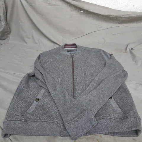 TED BAKER LONDON KIDS ZIP-THROUGH FLEECE JACKET, GREY, UK 5