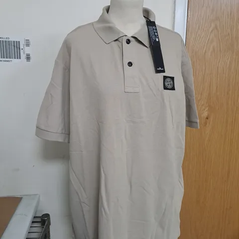 STONE ISLAND CREAM POLO T-SHIRT SIZE 3XL 