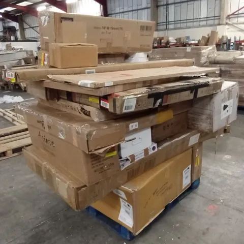 PALLET OF ASSORTED INCOMPLETE FURNITURE PARTS AND PIECES