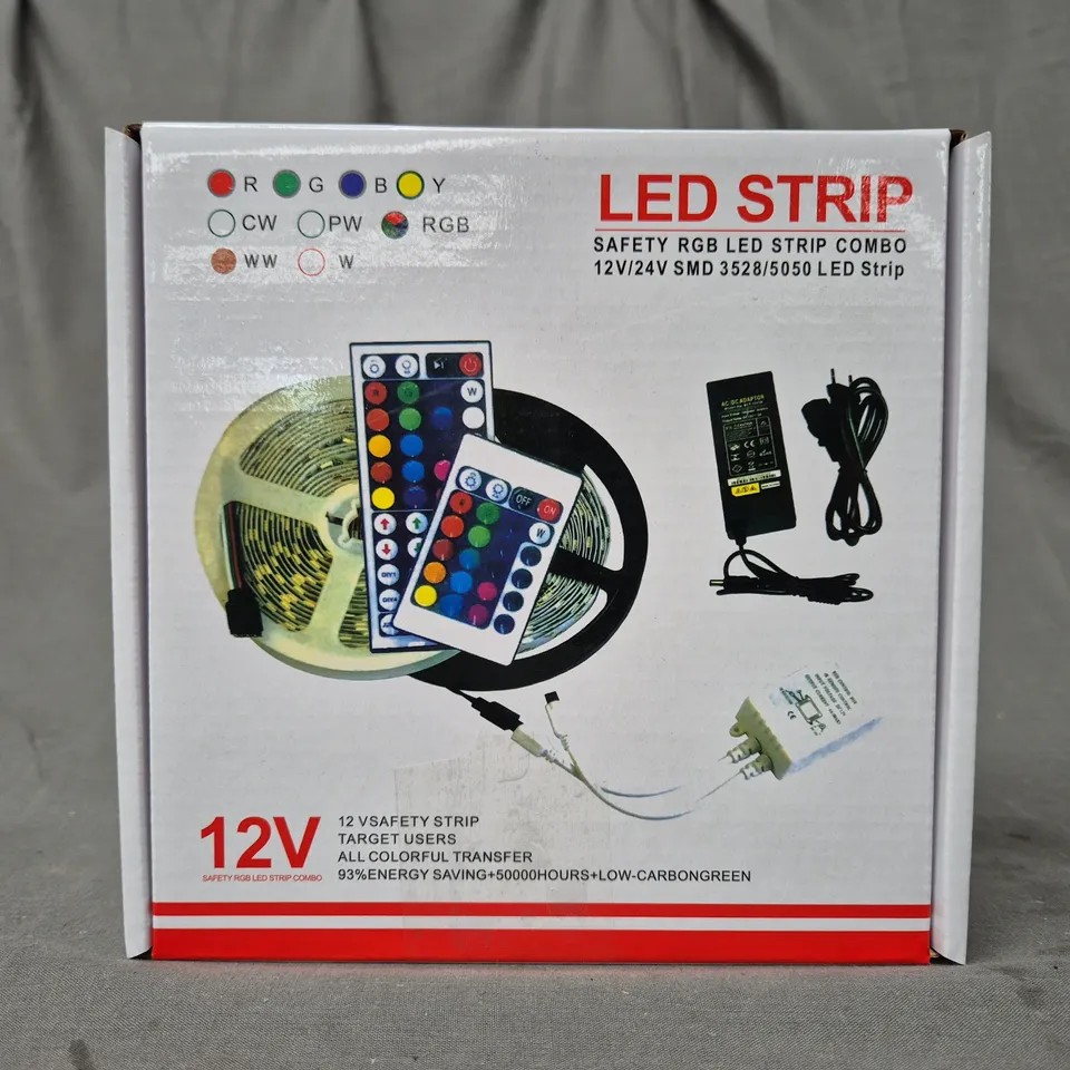 BOXED 12V SAFETY RGB LED STRIP COMBO