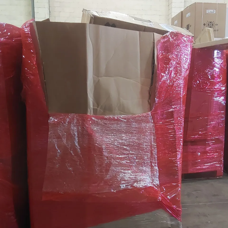 PALLET OF ASSORTED ITEMS TO INCLUDE: CARA COOKER HOOD, HOME GAME MACHINE, KIDS KARAOKE MACHINE, RETRACTABLE SAFETY GATES ECT