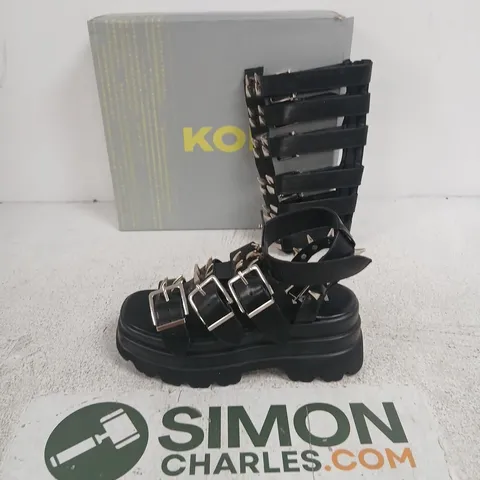 KOI THE MAGE RESISTOR SPIKED BLACK SANDALS – UK 6 