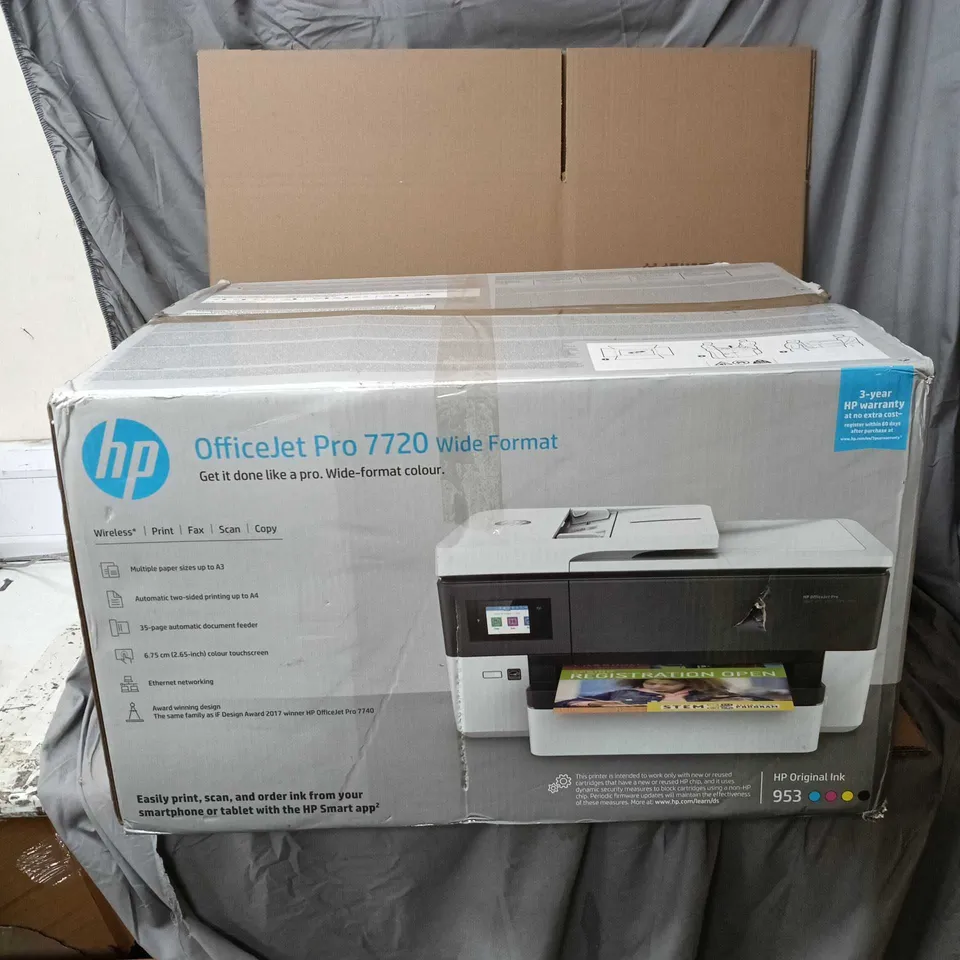 HP OFFICE JET PRO 7720 WIDE FORMAT PRINTER BOXED